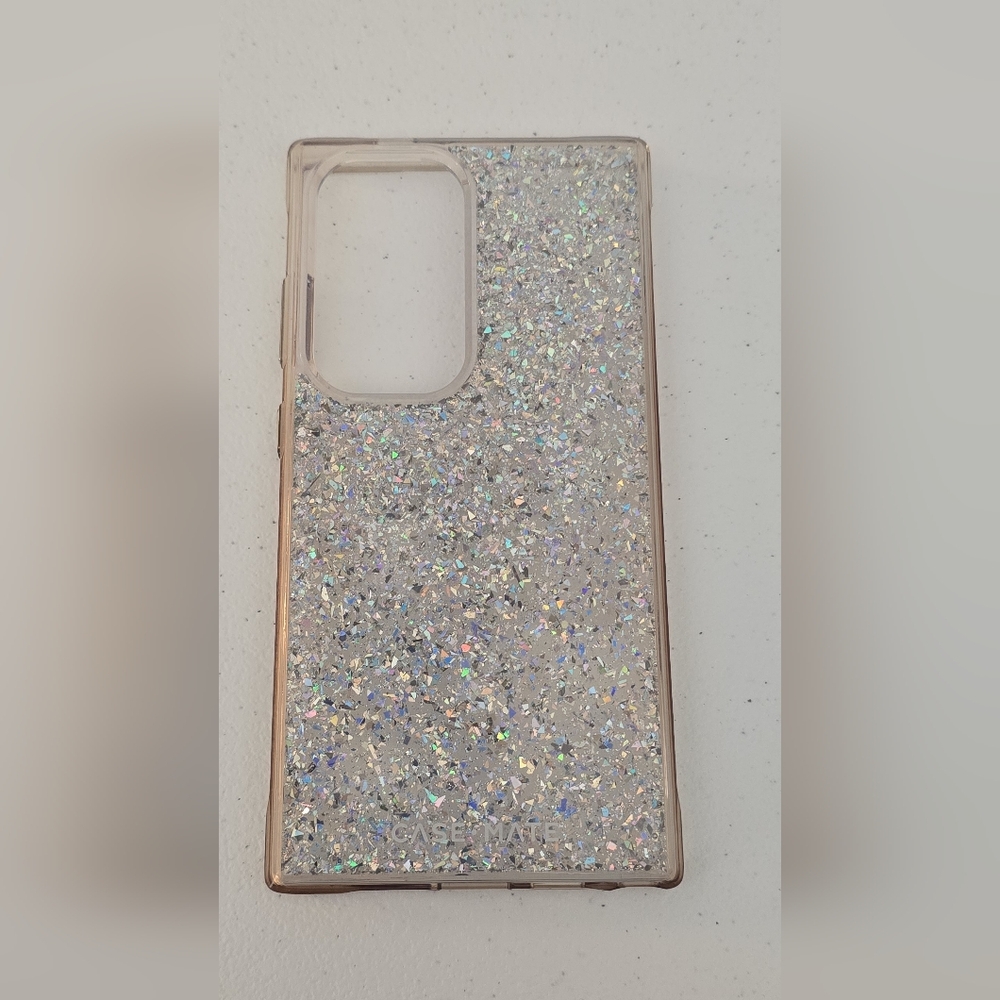 Case Mate Silver Glitter Disco  Theme Samsung Galaxy S24 Ultra Phone CASE ONLY